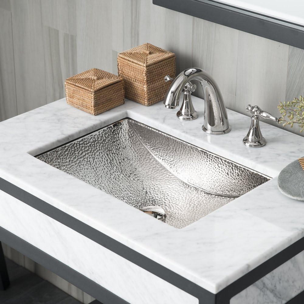 Native Trails CPS845 Avila Copper Under Mount Bathroom Sink, Polished Nickel