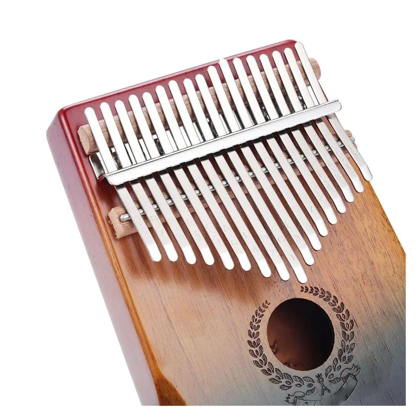 Pianino Kciukowe Kalimba 17-klawiszowa Klawiatura Kalimba Mahoń Thumb Piano Music Mini Finger Piano Instrument Muzyczny Kolor Gradient