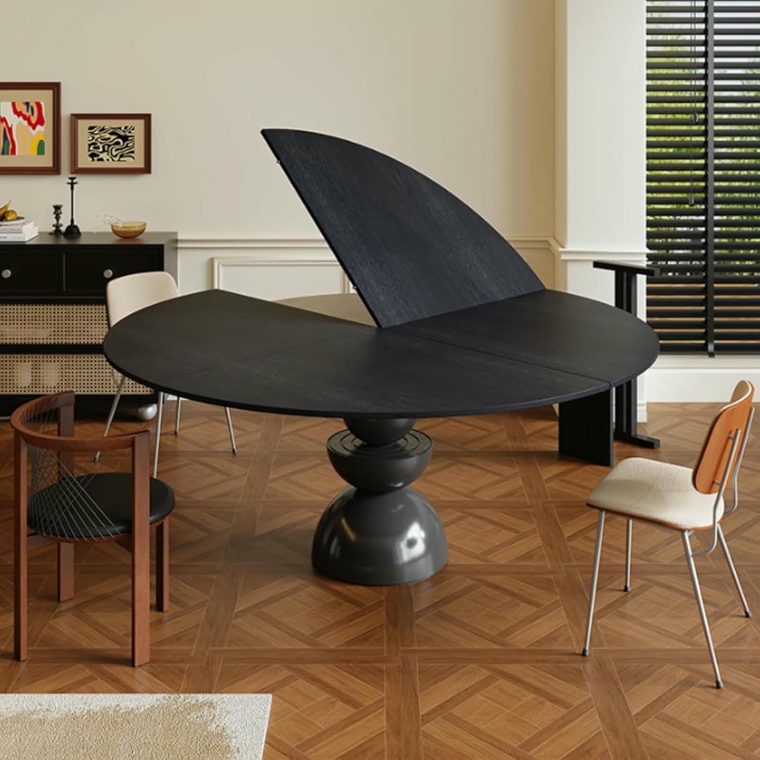 Foldable Table top for Parties, Wood Round Table Top Space Saving,fold up Table top Round,Foldable Table Top Extender,Large Round Foldable Table Top Only