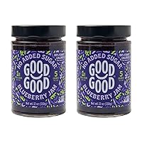 Vista 11 de Mermelada de Albaricoque GOOD GOOD - Sin Azúcar Añadida - Baja en Calorías - Sin Gluten y Vegana - Apto para Diabéticos y Keto - 12 oz / 330 g
