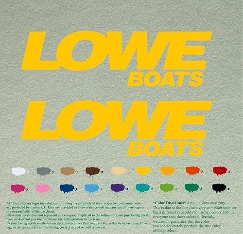 Miniatura 7 de Lowe Boats - Juego de 2 calcomanías de vinilo compatibles con botes fuera de borda (18 pulgadas, gris 071)