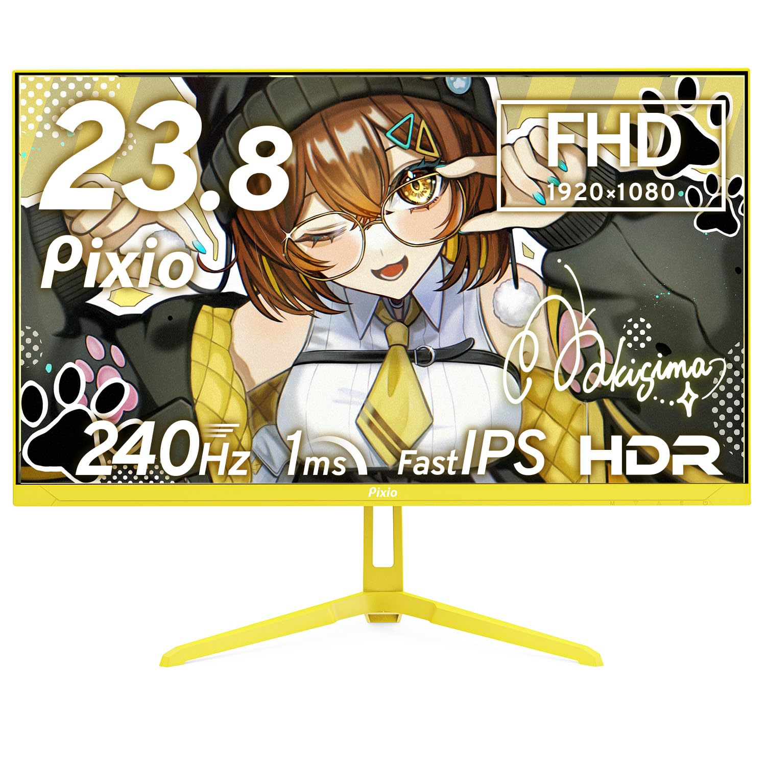Amazon.co.jp: Pixio ゲーミングモニター PX249Wave イエロー 24インチ