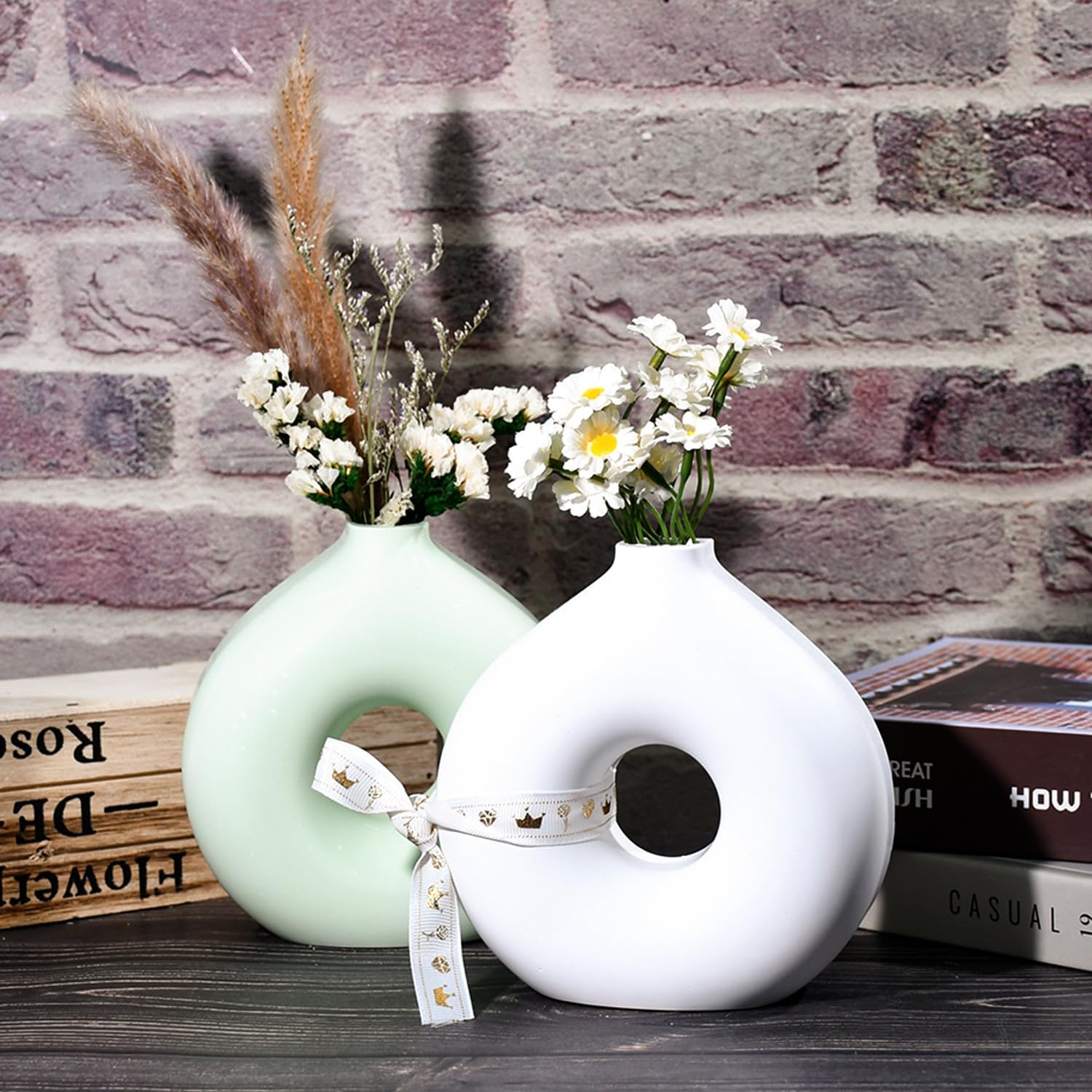 1 Set Ring Shaped Vase Silicone Resin Mold Dried Flowers Holder Bottle Desktop Circular Art Ornament Clay Mold Epoxy Silicone Casting Molds Vase,3D DIY Making Home Display Decor Crafts
