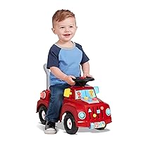 Radio Flyer camioncino con luci e suoni, giocattolo cavalcabile per bambini da 1 a 3 anni, rosso