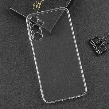 Ehr. Samsung Galaxy S24 FE Compatible Camera Protected Anti-Shock Ultra Slim TPU Transparent Silicone Case (Transparent, Samsung Galaxy S24 FE)