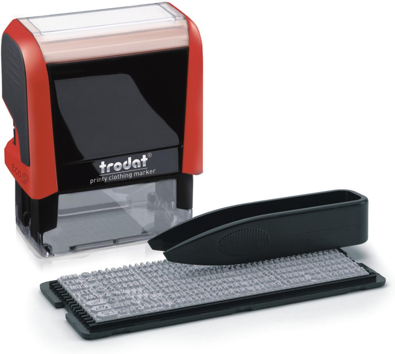 56548 "Printy 4911" DIY Clothing Marker Stamp, Red/Black