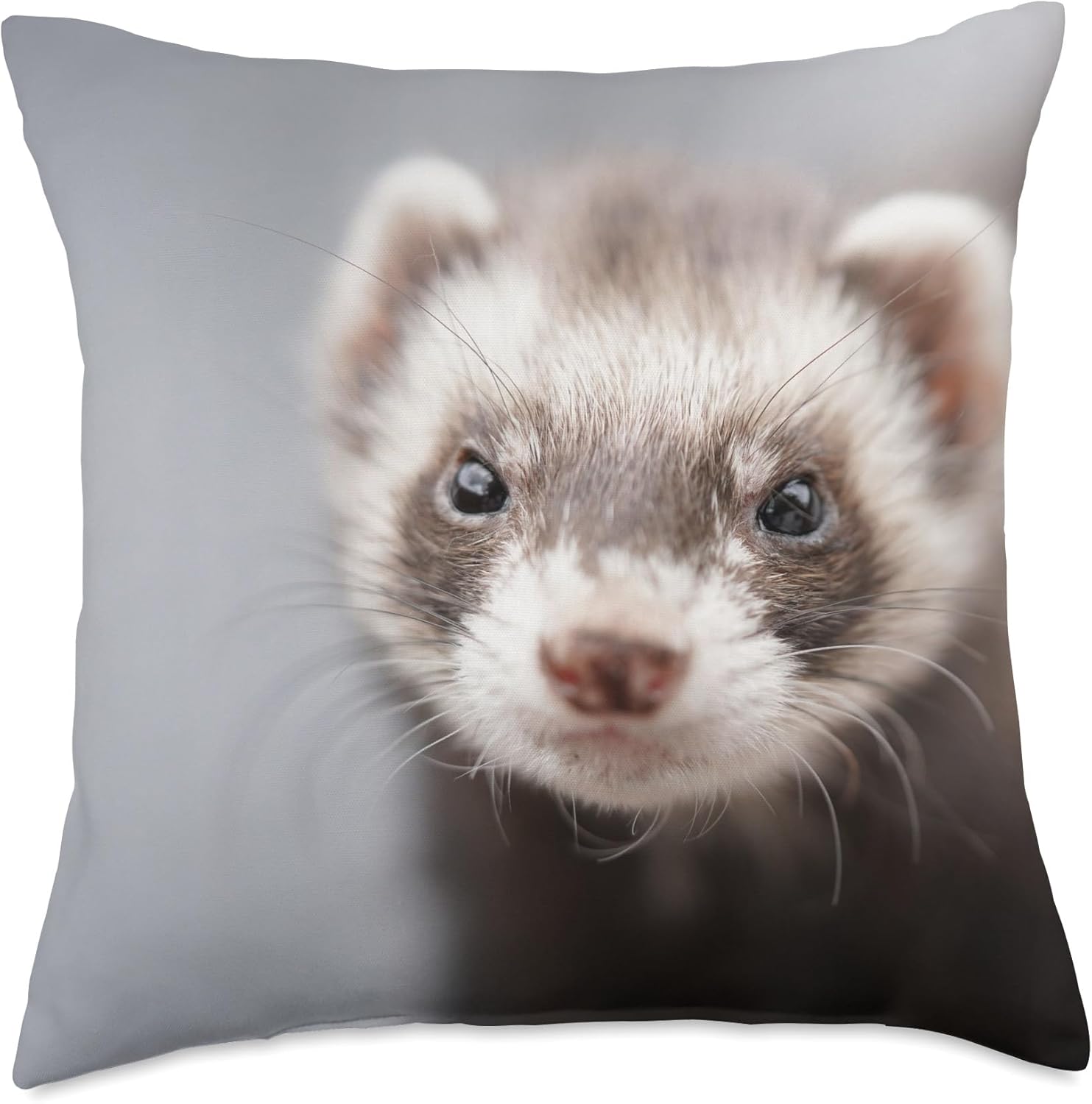 Cute Ferret Throw Pillow