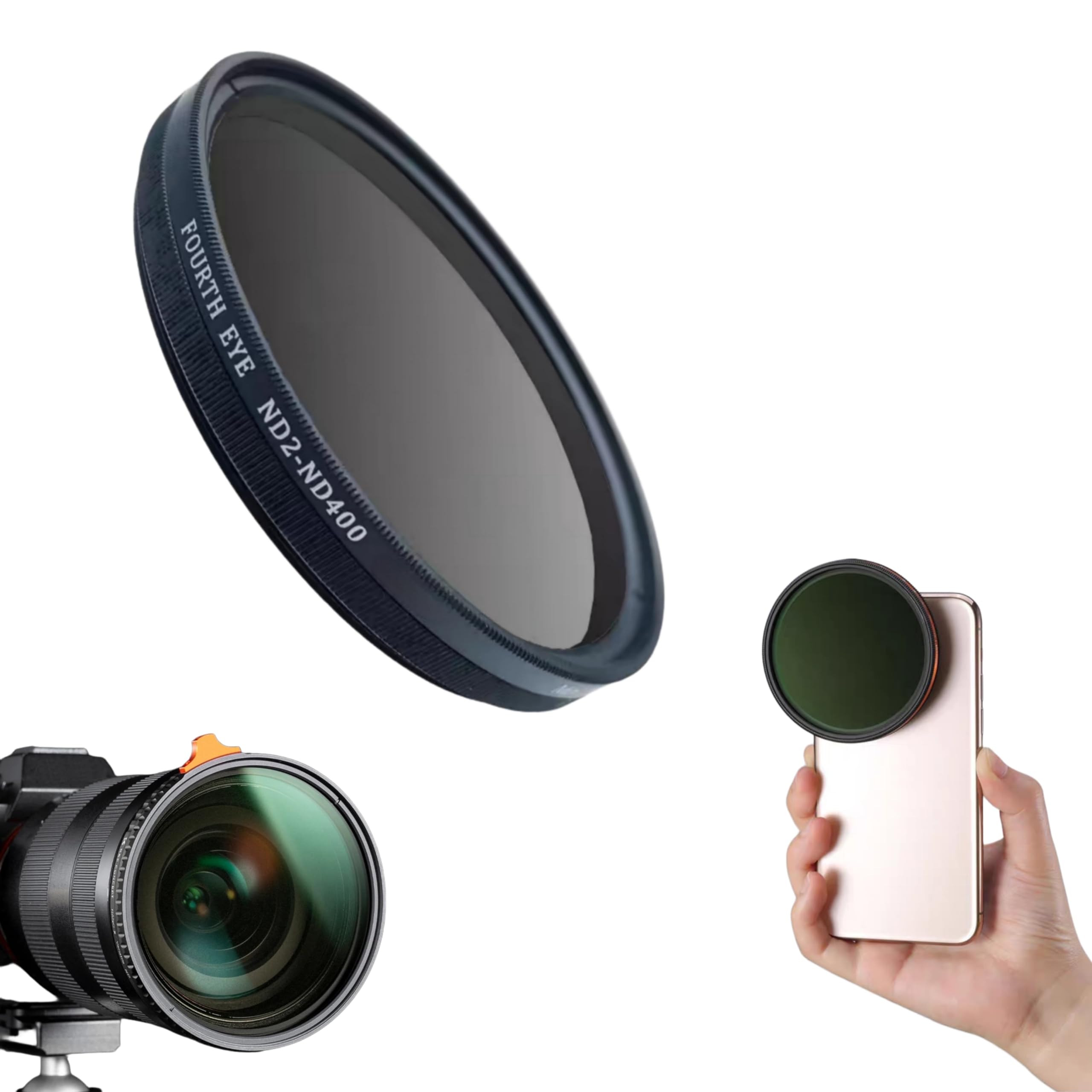 Nd Filters Lens Compatible with oneplus 11/12/13 & 11R/12R, iPhone 14/15/16 pro & pro max, Xiaomi 14 Mobile Cover, DSLR Camera (ND2-ND400 Filter, 58mm)-picture-15