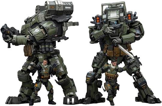 JOYTOY 1/25 Action Figure Mecha APOC Series Bedrock and Storm TempestusIncluding Pilot Set of 2 Figures Collectible Gifts,Toys for Kids 15+ and Adults