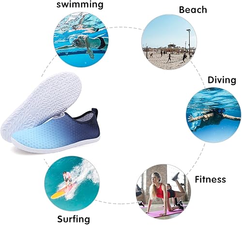 Vista 5 de Zapatos de agua Spesoul para mujer y hombre, transpirables, de secado rápido, suaves, estilo pies descalzos, para senderismo, natación, playa, surf