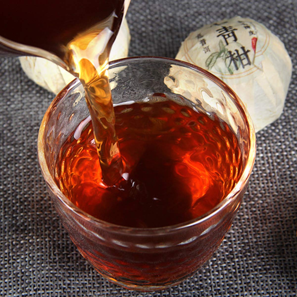 Chinesischer Pu'er Tee Nettogewicht 130g （0.286LB） Reifer Puer Tee Schwarzer Tee Getrocknete Orangenschale Mini Tuocha Alte Bäume Pu erh tee Gesundheitswesen Pu er Tee