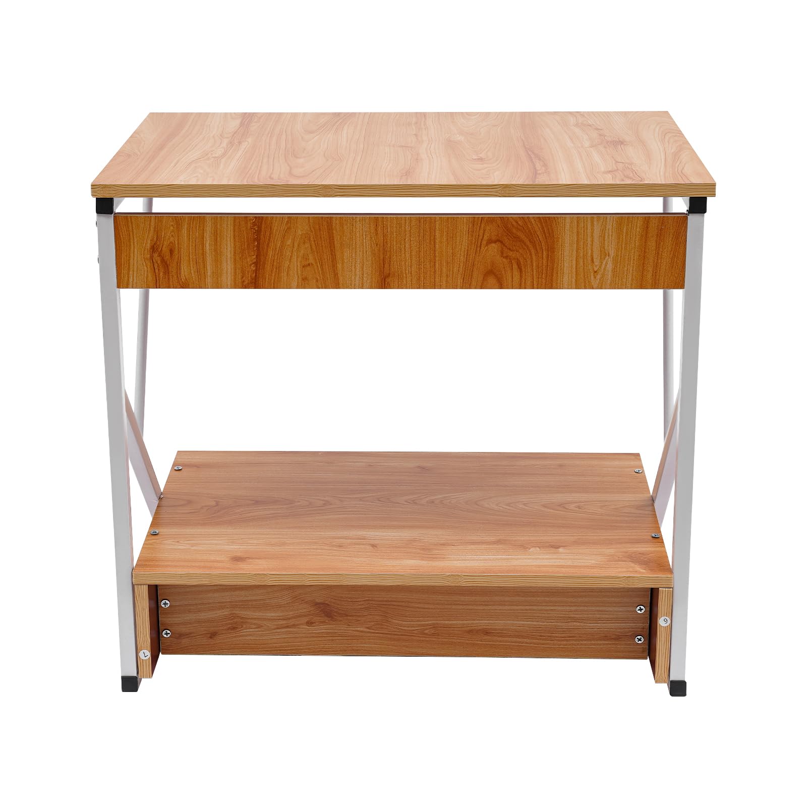 Mikrowellengitter mit 2 Ebenen, Belastung 10 kg, Stamm + Weiß, 54 x 35 x 50 cm