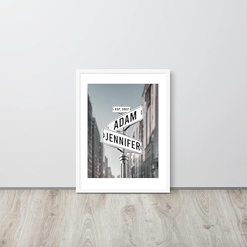 Miniatura 8 de Impresión personalizada de letrero de calle  Impresión artística personalizada de letrero de calle Lovers Crossroads  Regalo de boda personalizado,