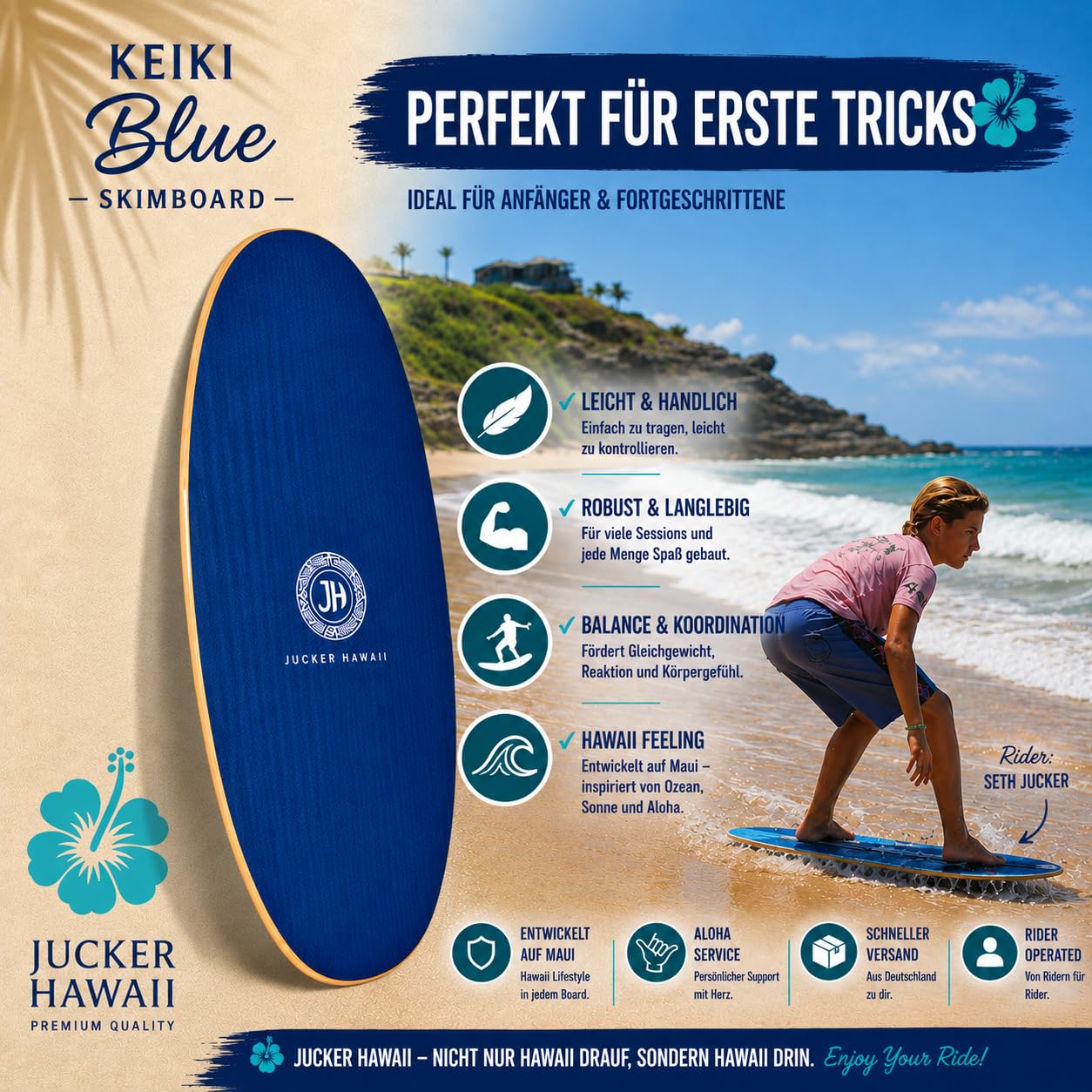 JUCKER Hawaii Skimboards – Fun & Sports für den Strand