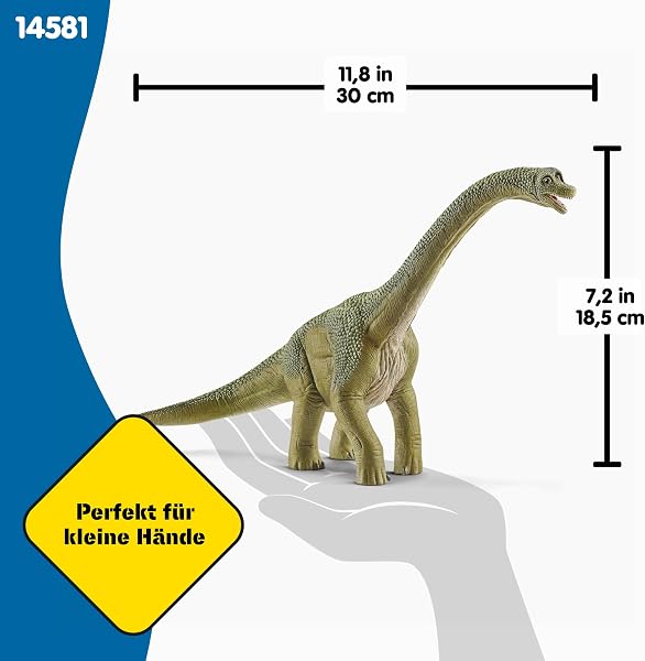 SCHLEICH Dinosaurs | Brachiosaurus 14581 | detailgetreuer Dino | Dino Spielzeug zum Sammeln | tolles Geschenk für Mädchen und Jungen Dinosaurier Spielzeug ab 3 Jahre | 30 x 12 x 19 cm - 5