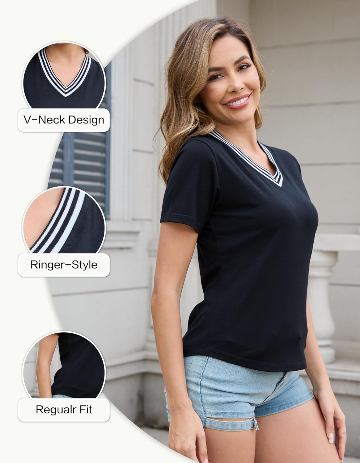 Merino Wool Womens T Shirts Loose Fit for Workout Athletic, Women Soft Moisture Wicking Short Sleeve Shirts Casual - Image 5