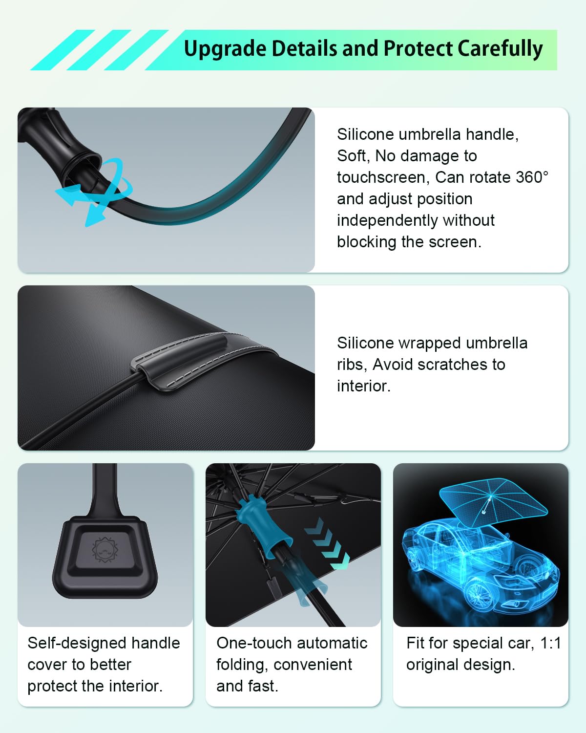 [Upgrade] GAFAT Compatibile con Alfa Romeo Junior Ibrida 2025 2026 2027 Parasole per Parabrezza Anteriore Ispessito, Protezione UV UPF 50+, Scheletro in Fibra Vetro, Meno Pieghe, Piegatura con un Clic