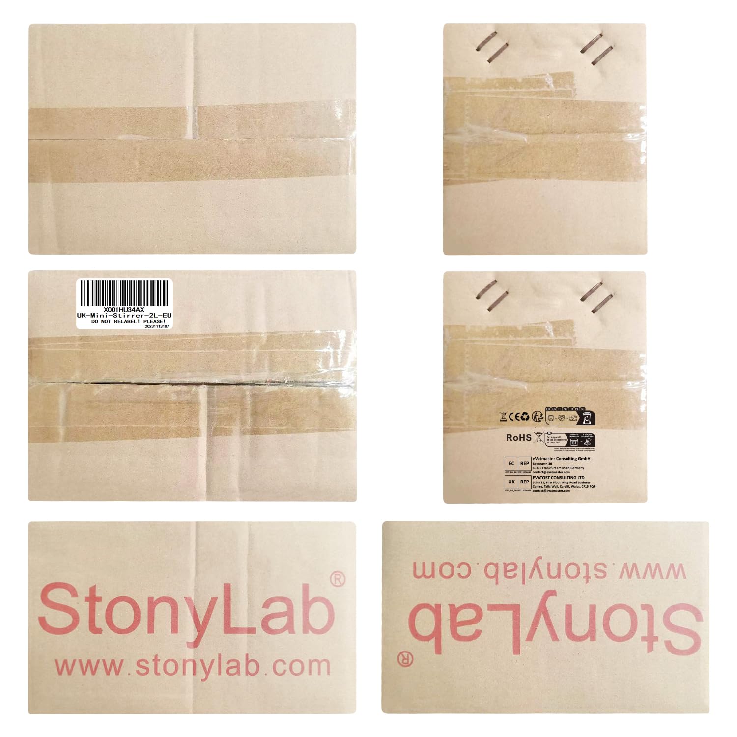 stonylab Mini Agitatore Magnetico con Stir Bar, 2L Capacità 200-1800 rmp Velocità Mescolatore Magnetico Agitatore da Laboratorio, Potenza Nominale 5W, 220V