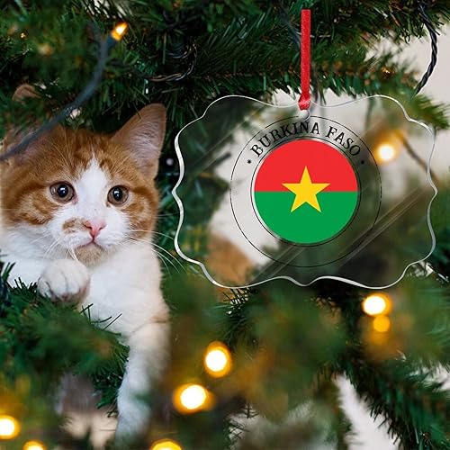 Vista 37 de Bandera de Curazao - Adorno para árbol de Navidad, bandera nacional, decoración de árbol de Navidad de Curazao, recuerdo acrílico, adorno colgante