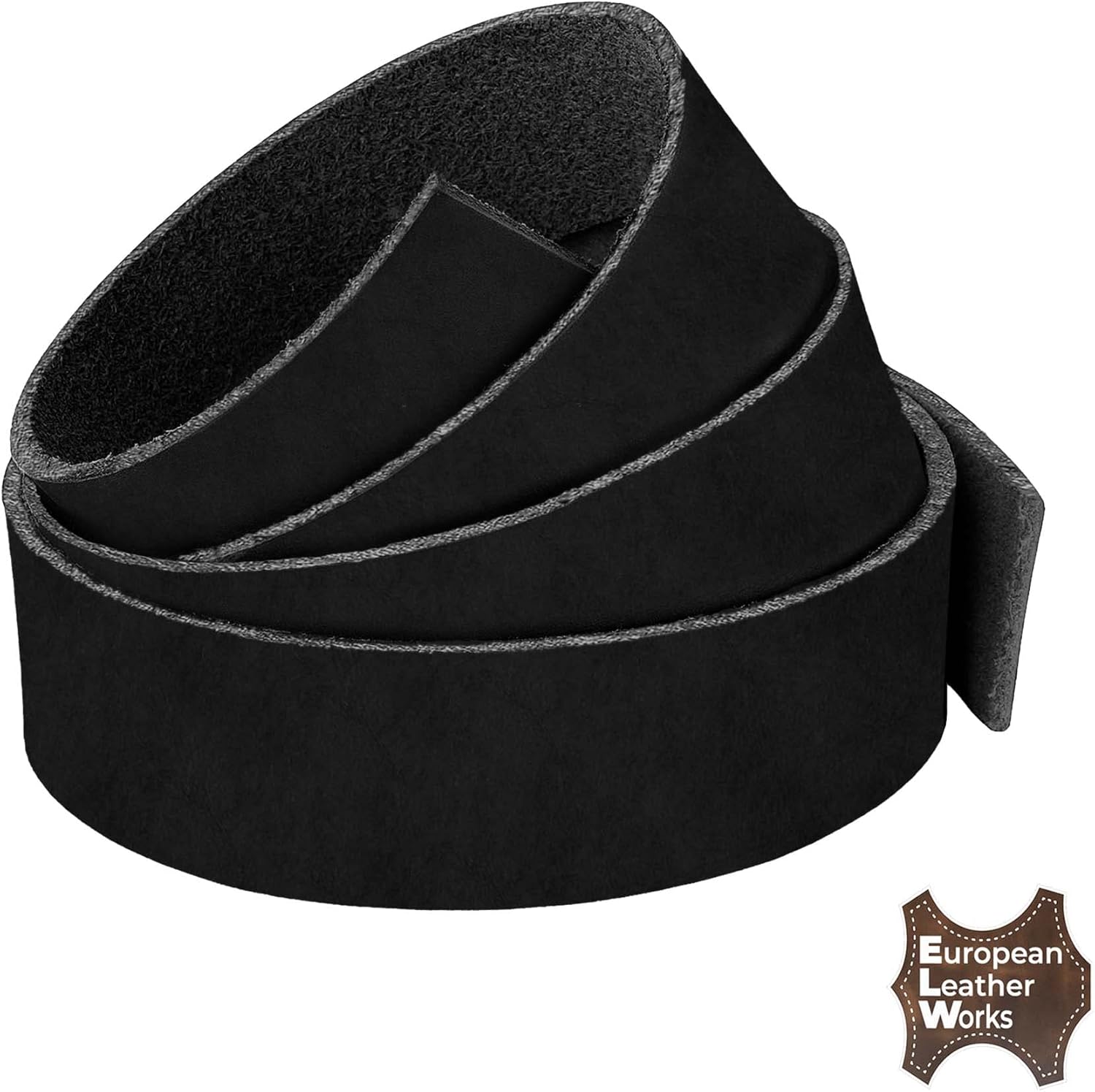 ELW 5-6 oz (2-2.4mm) Black Straps, Belts, Strips 2.75" Wide X 72" Length (6.9cm x 1.83m) Full Grain Leather Crazy Horse Belt Medium DIY Craft, Pet Collars, Blanks, Accessory, Jewelry, Wrapping