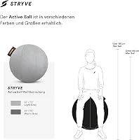 STRYVE Gimnasztikai Labda 65-70 cm Pumpával, Ülőlabda Csúszásmentes Felülettel 150 kg Terhelhetőséggel 7