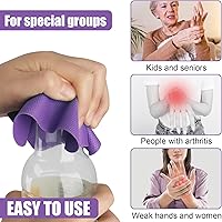Vista 6 de 4 almohadillas para abridor de tarros, agarres de goma para tarros, abridor de tarros multifunción para personas mayores con posavasos de manos
