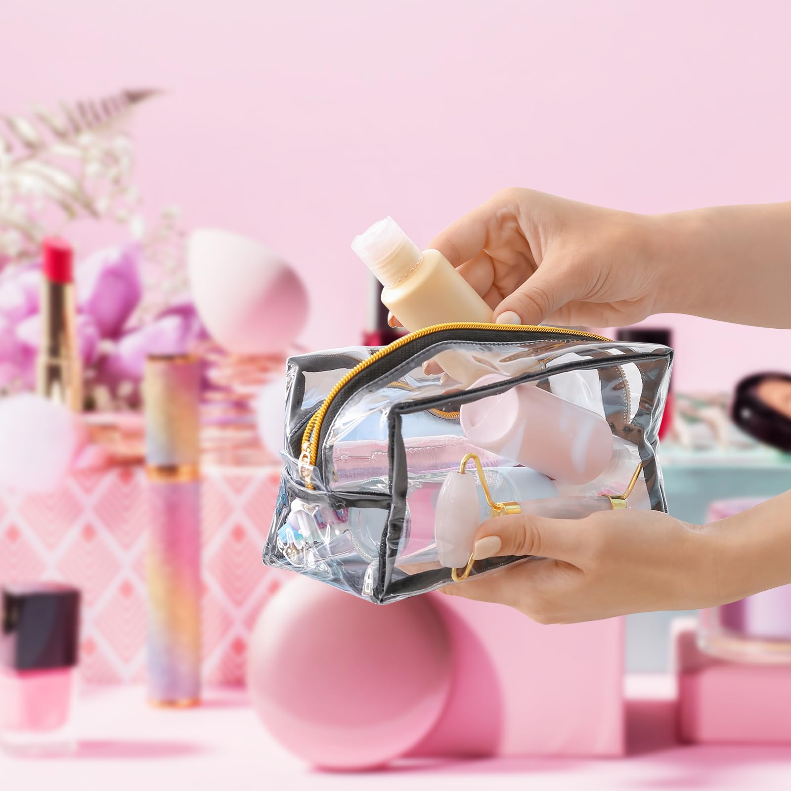 100 Pièces/lot 10ml Rouleau En Verre Transparent Bouteille D'huile Essentielle Rouleau Vide Sur Bouteille De Parfum Flacons En Verre Vides Conteneur De Cosmétiques