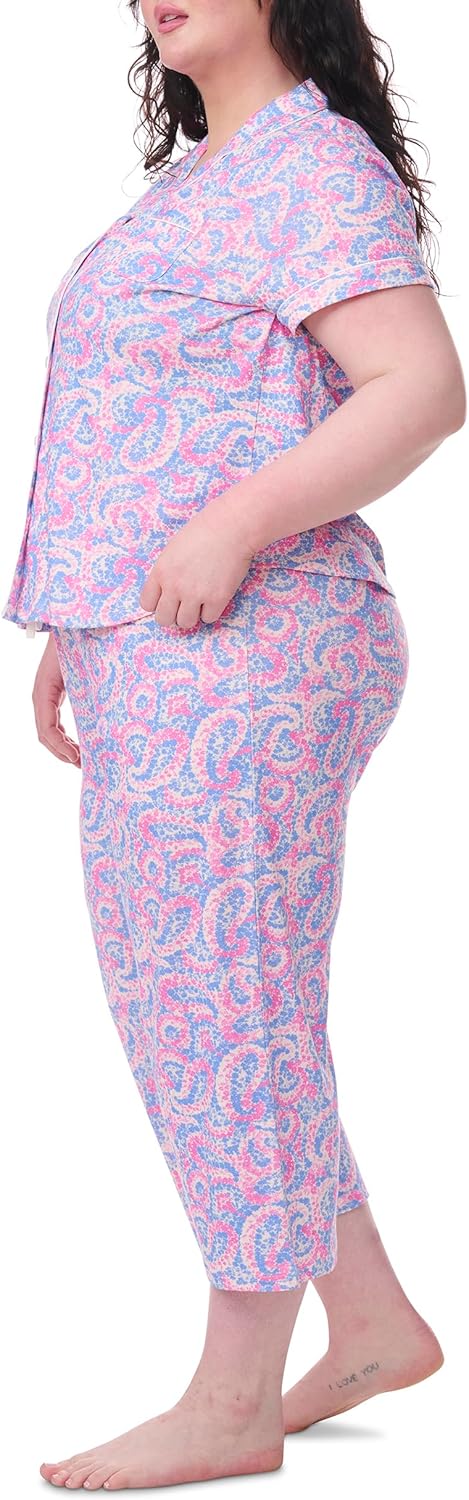 Karen Neuburger Women's Plus Size Capri Girlfriend Pajama Set