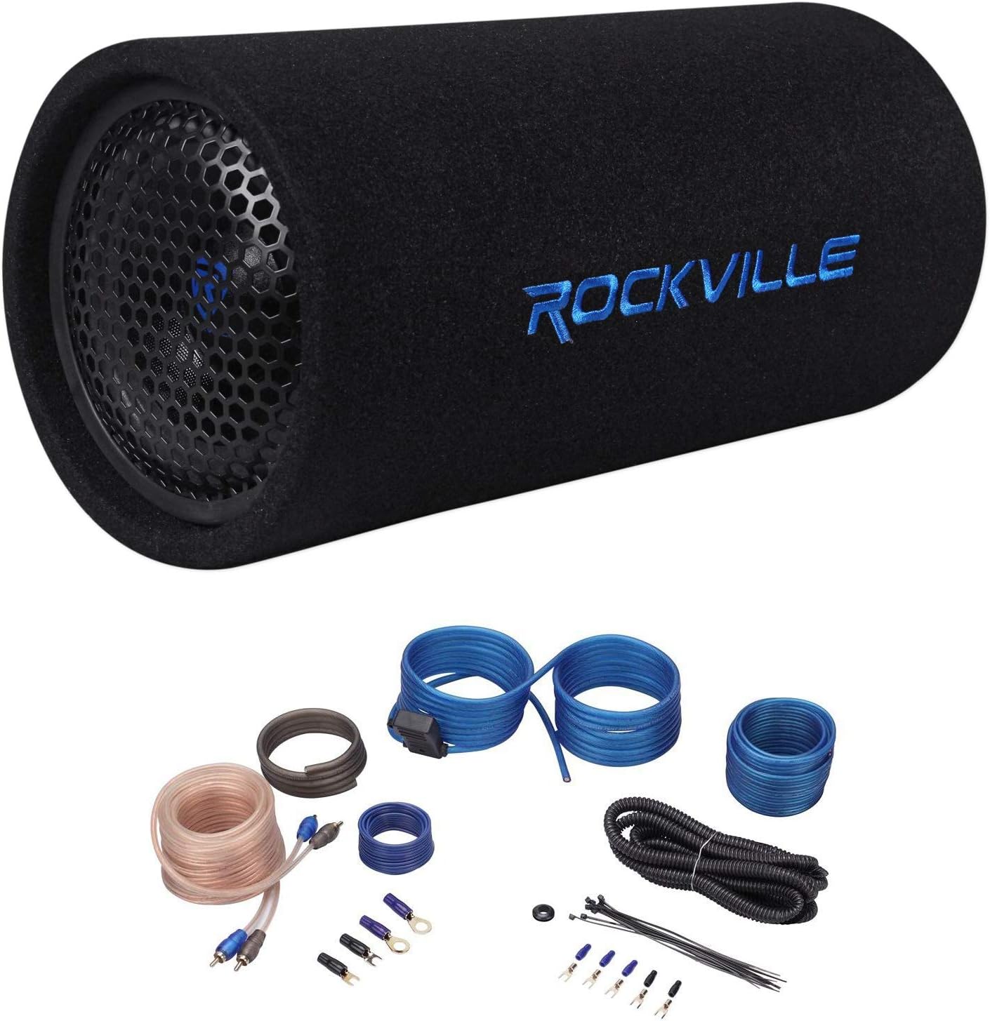 6.5" Powered Subwoofer MP3 Input+Amp Kit For Jeep Wrangler 87-06
