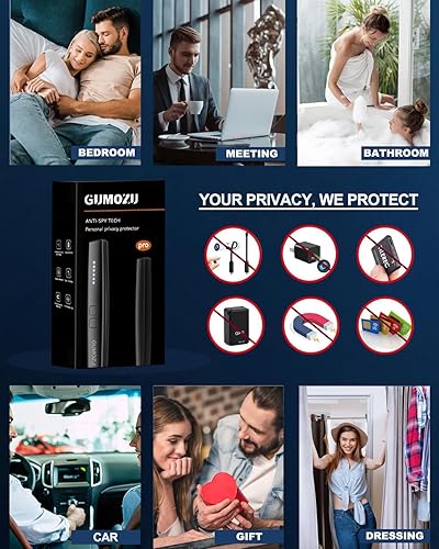 Miniatura 6 de GUMOZU G9 Pro - Detectores de cámara oculta, detector antiespía con alarma de sonido de vibración, detector de dispositivos ocultos para dispositivo