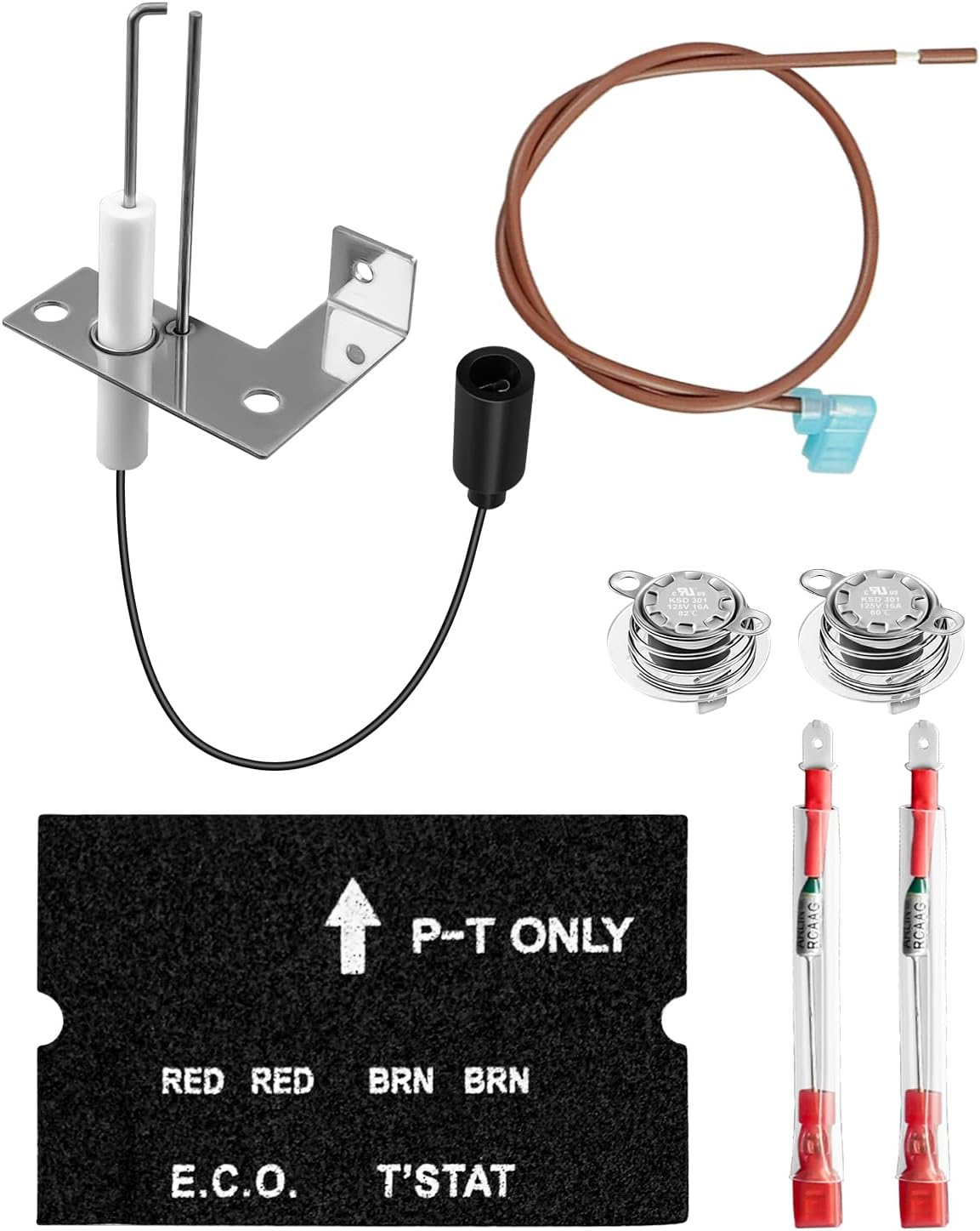 RV Water Heater Thermal Cutoff Kit with ECO Thermostat Assembly and Igniter Fit for Atwood 91447, 93866, 93868