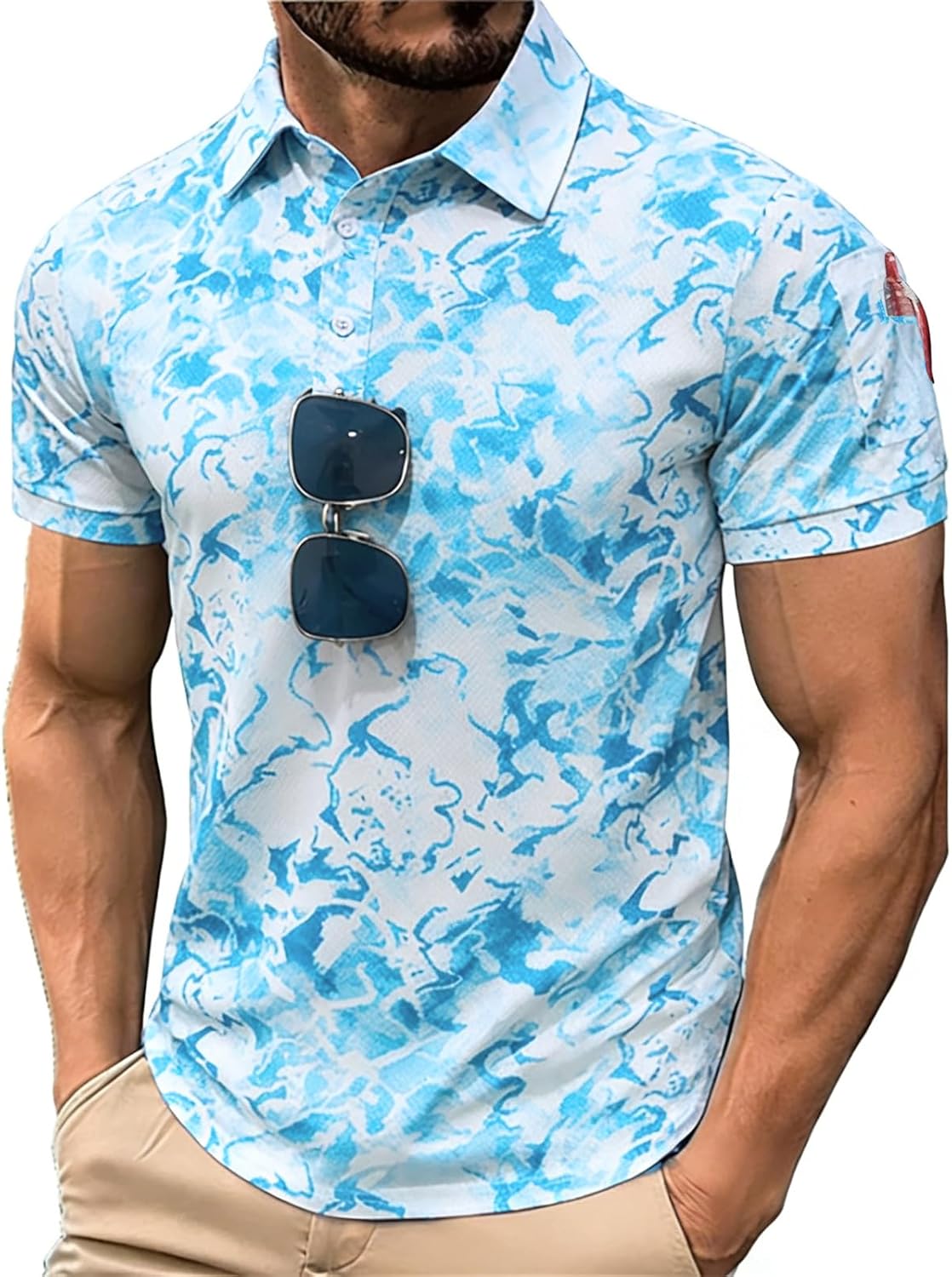 Cozople Mens Polo Shirts Short Sleeve Moisture Wicking Performance Tactical Shirt Athletic Pique Golf Collared T-Shirt