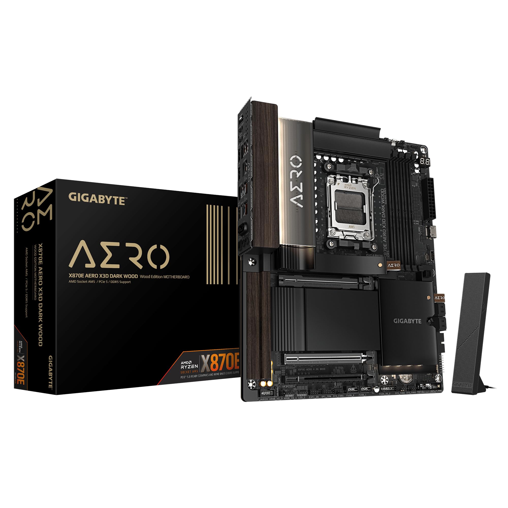 GIGABYTE X870E AERO X3D DARK WOOD ATXマザーボード MB7024