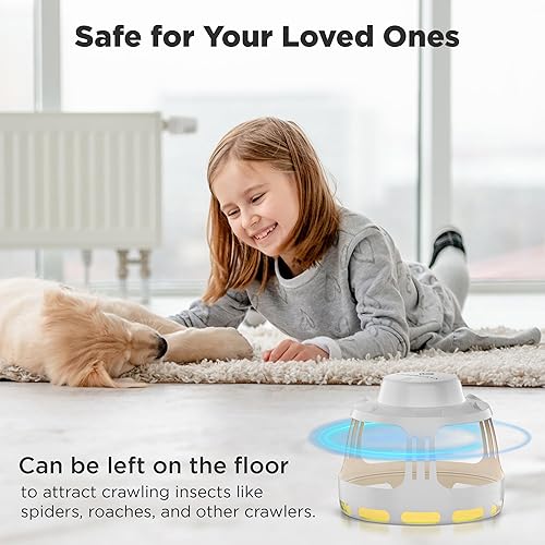 Miniatura 6 de Trampa para insectos para interiores con modos de luz duales  Mosquito mosquito mosquito polilla atrapa pulgas y moscas  Trampa de mesa recargable