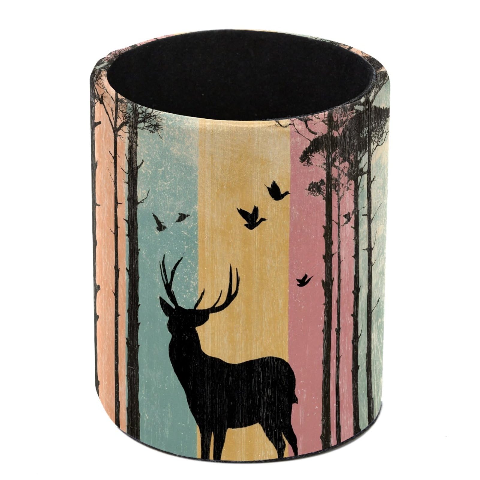 FWJZDSP Deer Pencil Cup Pen Organizer Makeup Brush Holder for Office Home Countertop Desk Accessory Storage