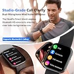 MorePro Health Fitness Tracker with 24/7 Heart Rate/Blood Pressure Monitor, Blood Oxy-gen/Sleep Tracking, 120+ Sports Activity Tracker, Smart Watch (Make/Answer Call) with Step Counter for Women Men