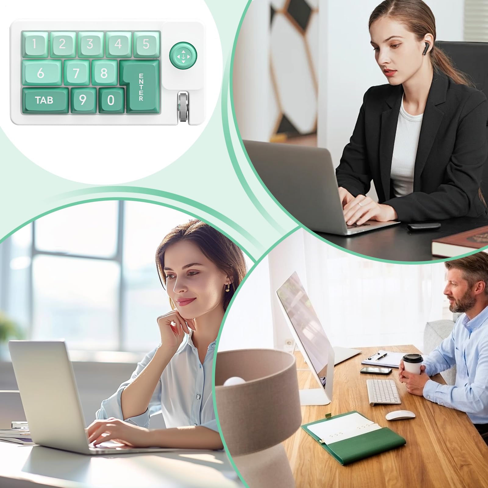 Clavier Programmable - Clavier Mécanique | Pavé Numérique À Une Main avec Joystick Interchangeable À Chaud pour Dactylographie Production Musicale Trading Configuration Et Jeu PC