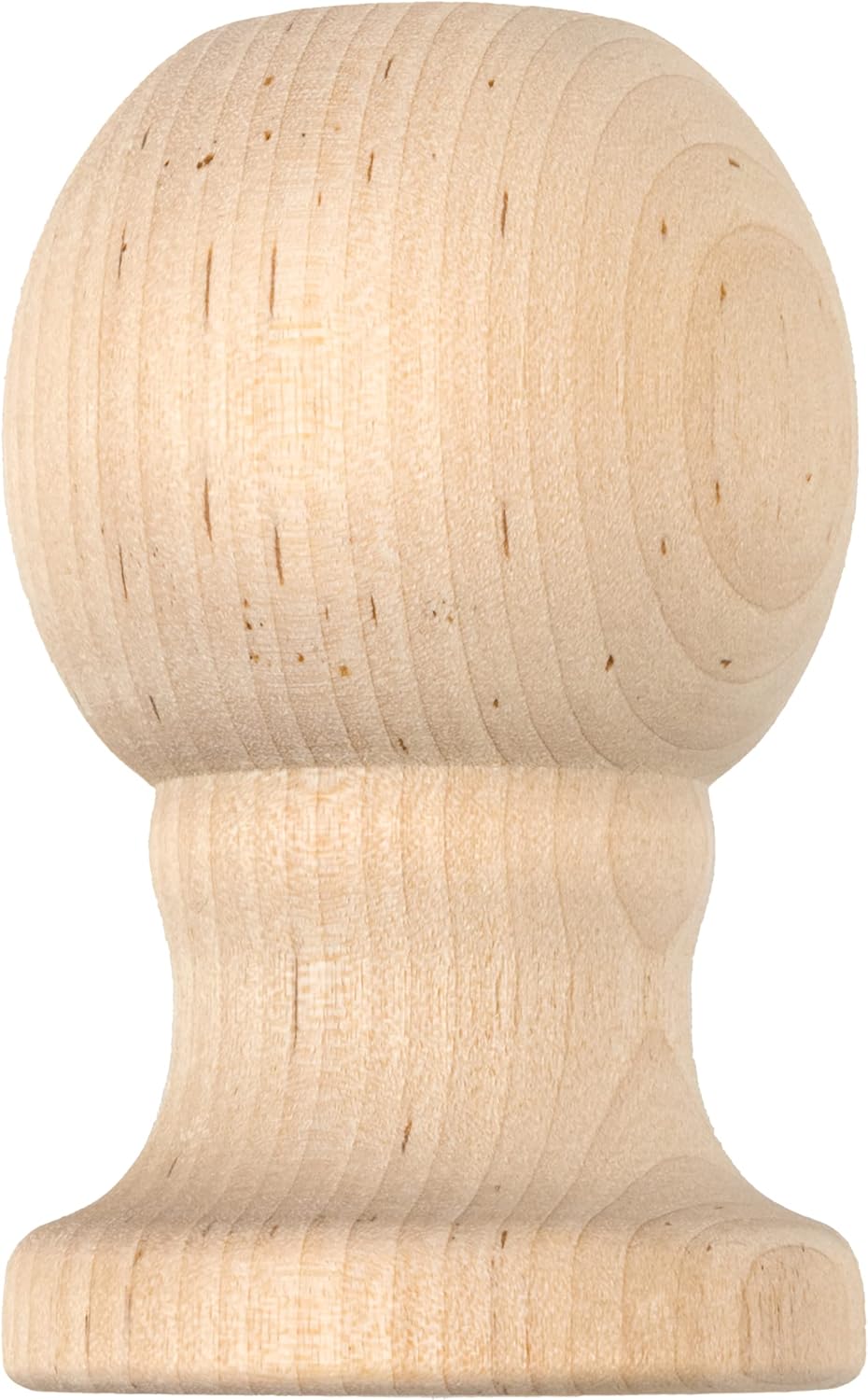 Hardwood Flagpole Finial | Unfinished Wood Finial, Unpainted Wooden Finials and Spindles for Crafts, Furniture Making | UA-1010-BWF