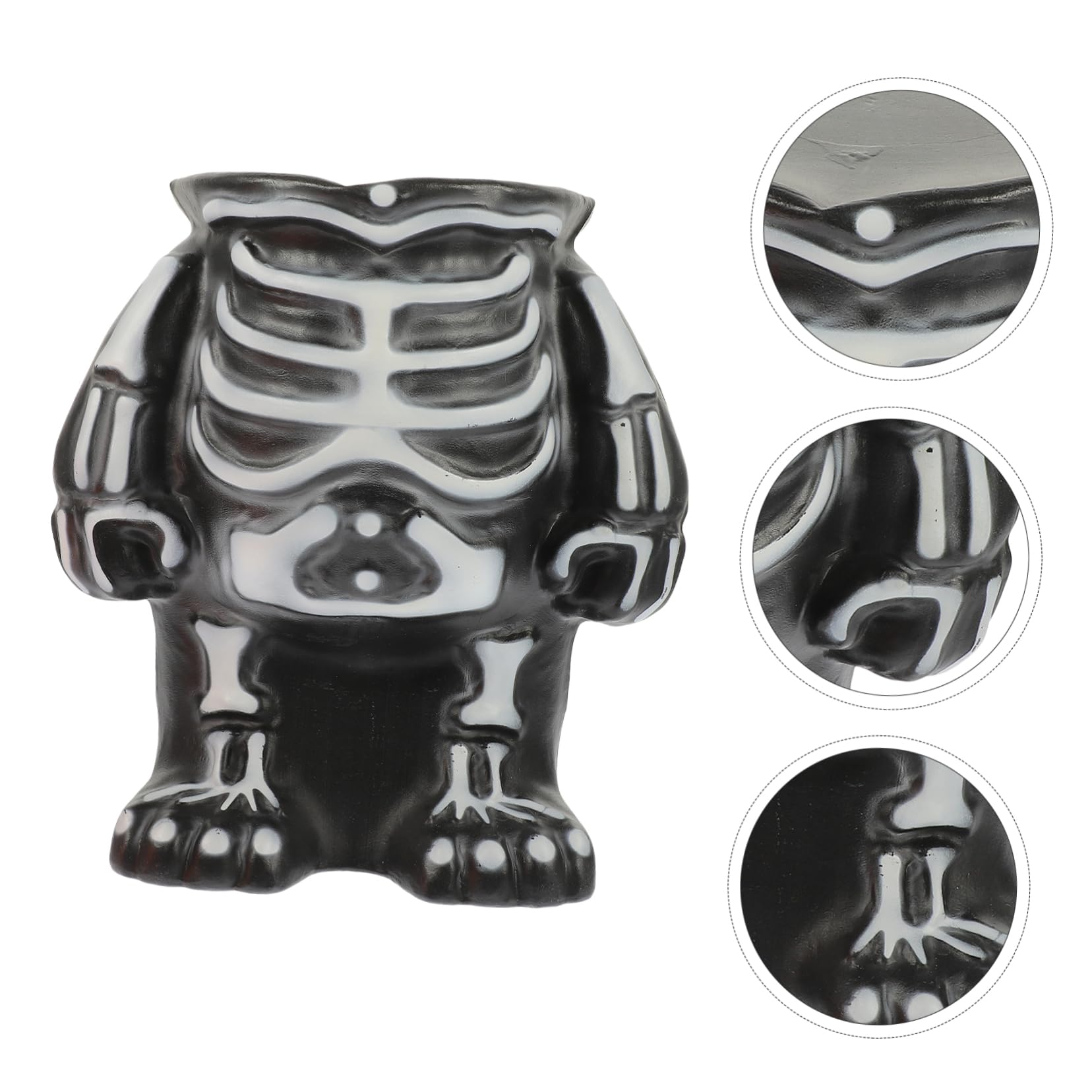 Socle D'exposition en Plastique Halloween Squelette Noir Décoratif Compact