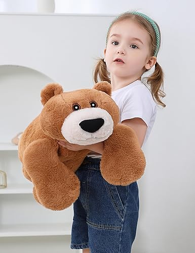 Miniatura 4 de Animales de peluche de oso con peso de 5 libras, 24 pulgadas para niños, adultos, niños y niñas, bonito juguete de almohada suave para Navidad, San