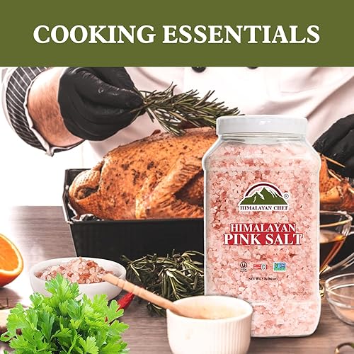 Miniatura 5 de Himalayan Chef Sal del Himalaya  Gruesa 5 libras  La sal rosa del Himalaya es rica en nutrientes y minerales para la salud  Cristal puro gourmet