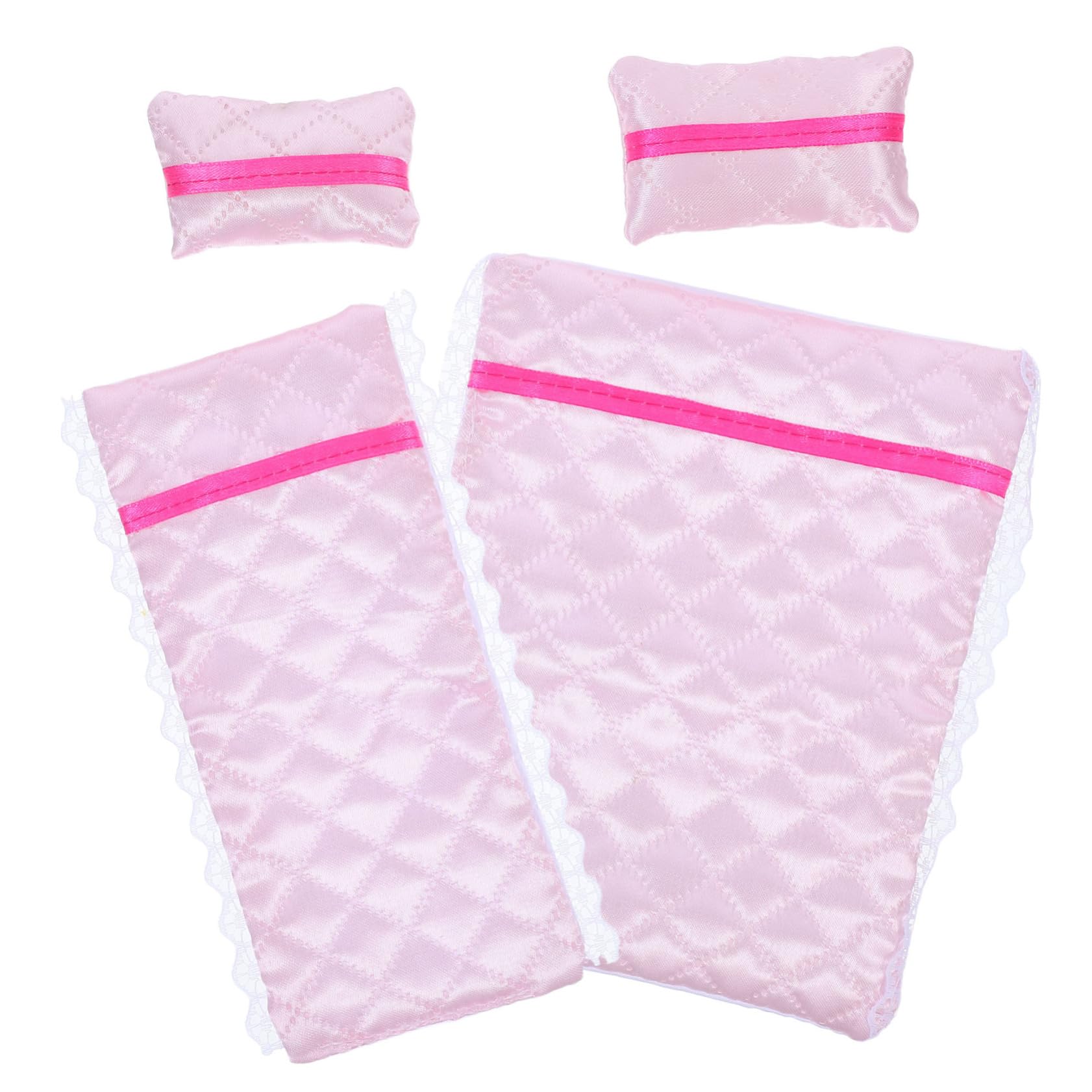 CVUTOVO Doll Bunk Bed Set including Double Layer Bed Sheets and Mini Pillow Props for Dollhouse Bedroom Accessories Soft and Easy to Clean Enhances Role Play and Dollhouse Decor