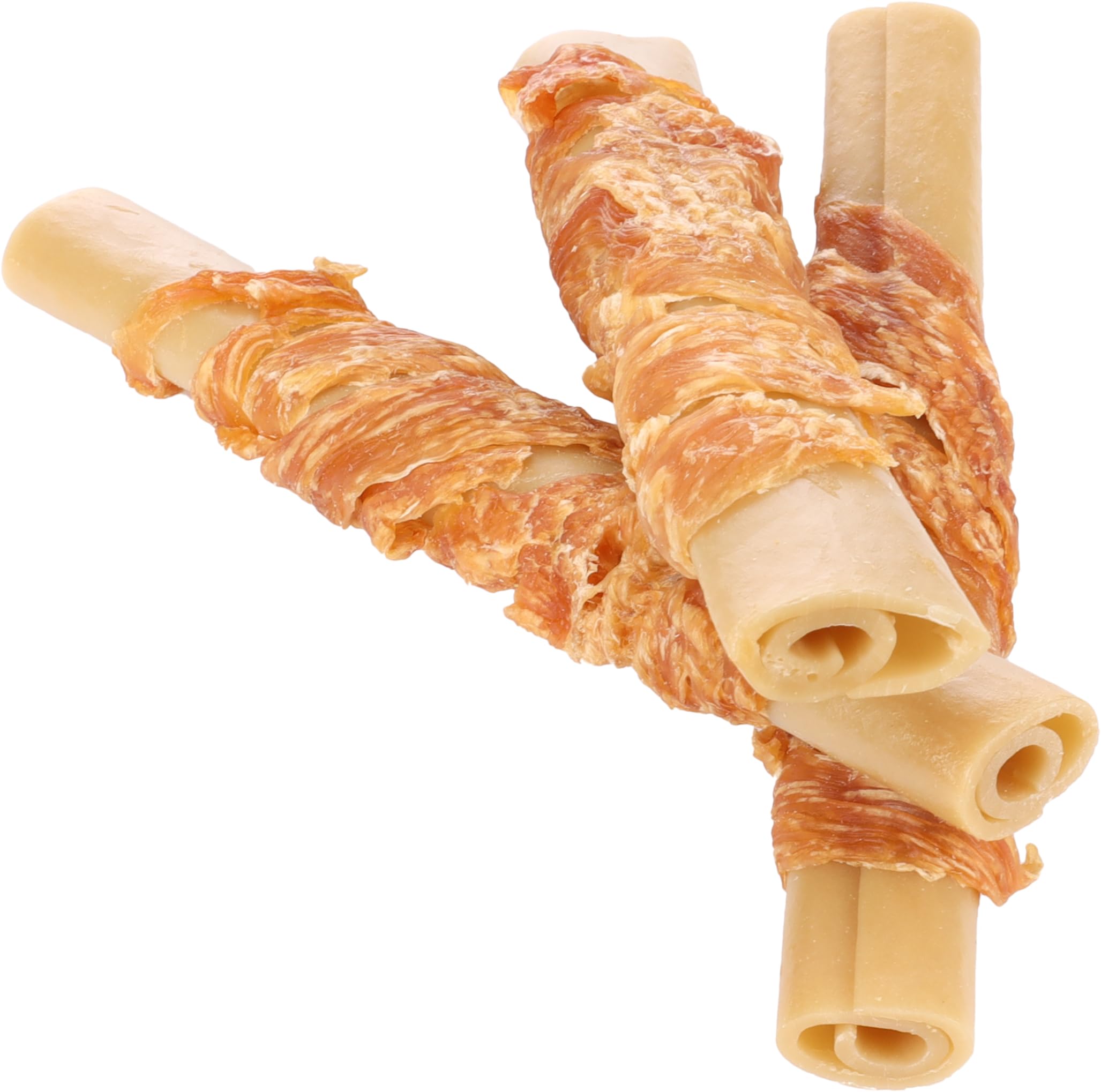 Flamingo Friandise Chien – Bâtonnet sans Peau Bovine au Poulet – 15cm – 120g – Longue durée
