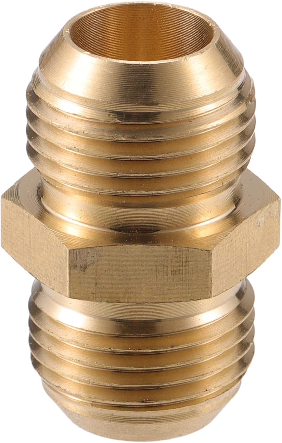 Pressure Washer Connector, M18x1.5 to M18x1.5 Male Adapter Brass Screw Hose Connector Universal for Pressure Washer Quick Connect Brass Copper Tone