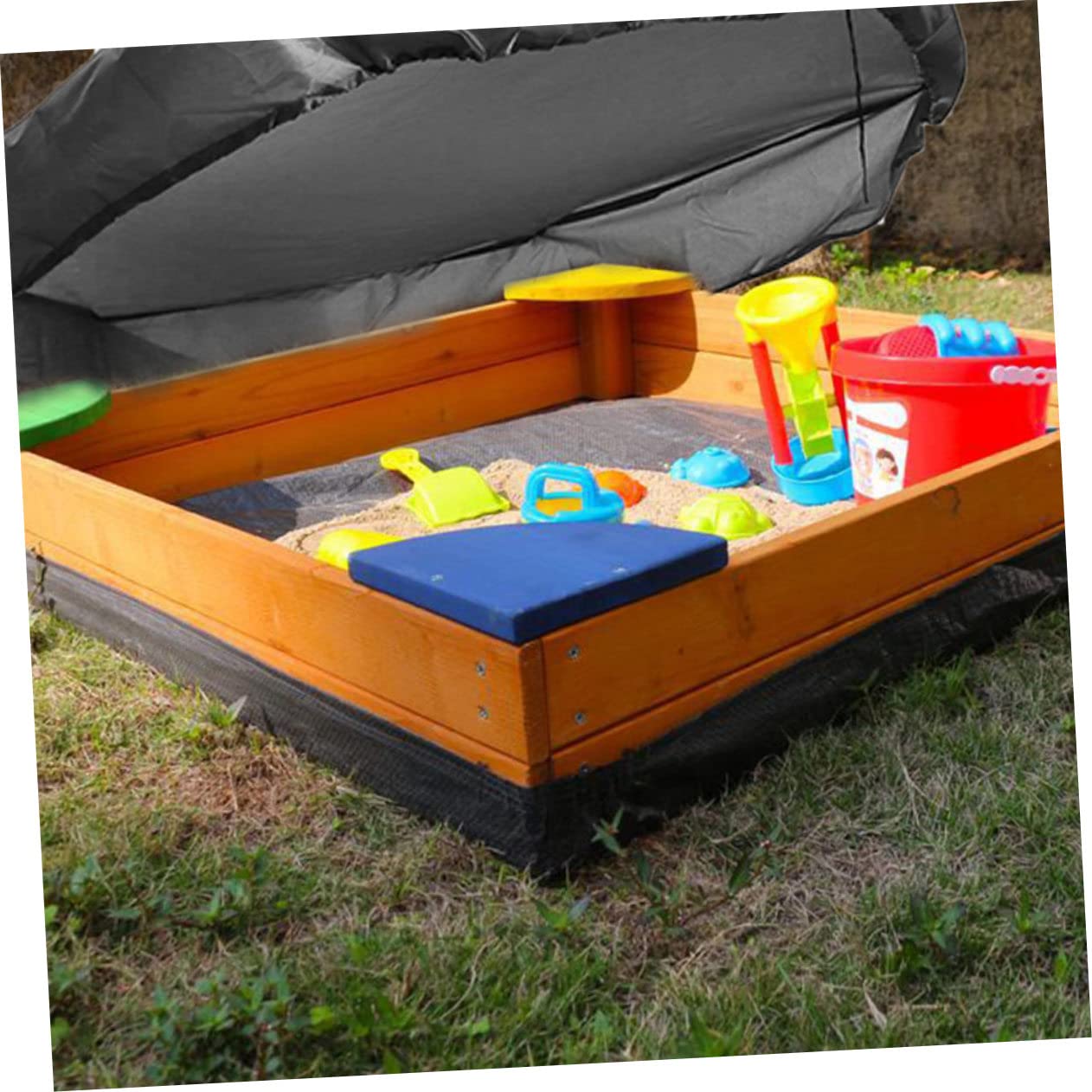 GANAZONO Outdoor Sandbox Cover Pool Canopy Weatherproof Sand Small Tarp Boys and Girls Material