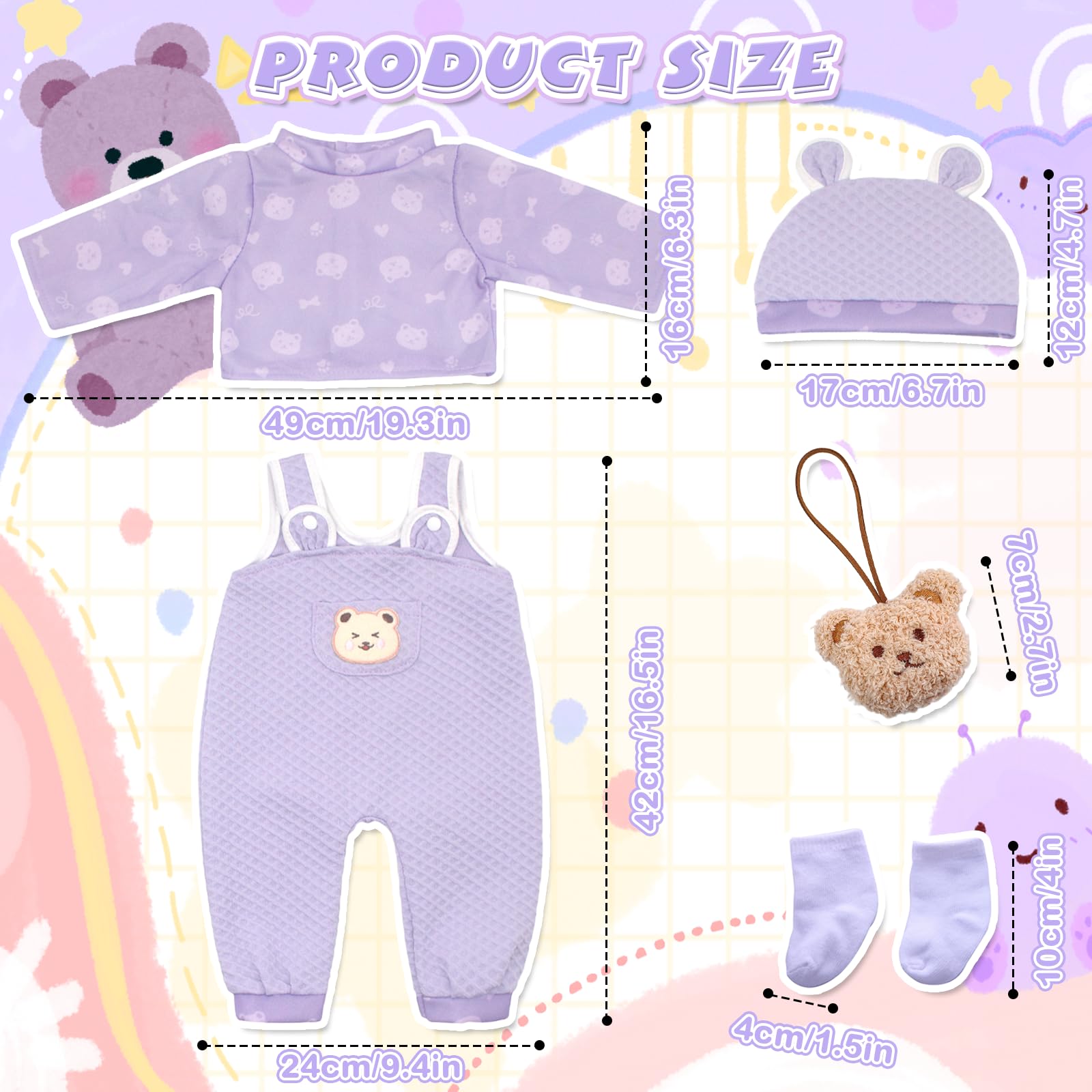 Baby Doll Clothes for 20-22 Inch Dolls - Image 2