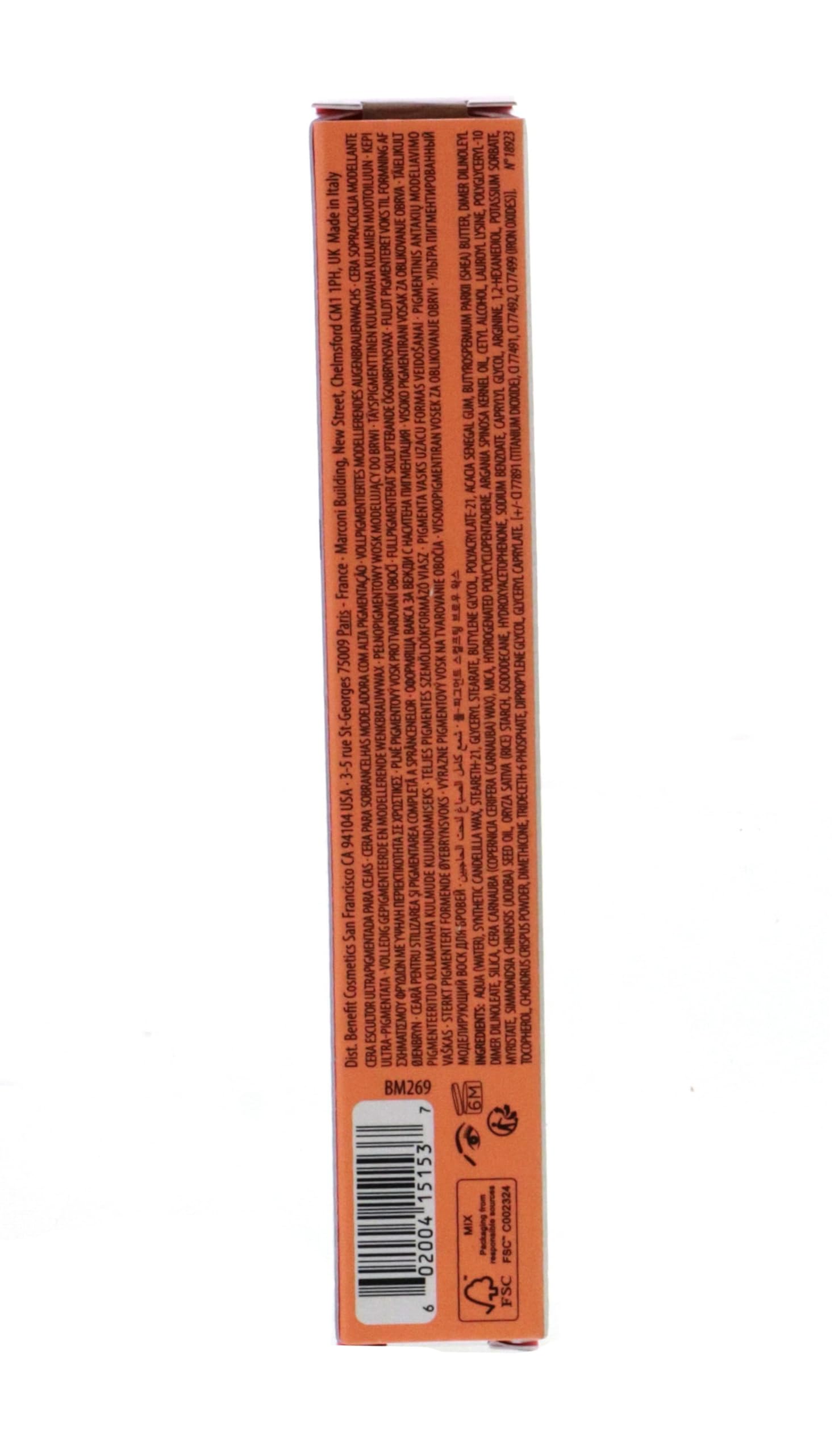 Benefit Precisely, My Brow Wax - Cera per sopracciglia full-pigmento 5 g Peso netto 4,8 g (3 - Marrone chiaro caldo)