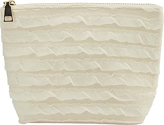 Bolsa de cosméticos de lona bordada hecha a m...