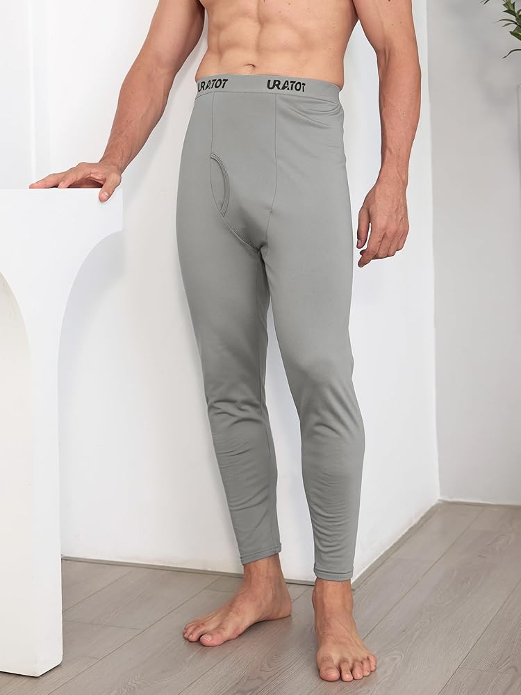 Amazon.com: URATOT Men's Thermal Underwear Bottom Fleece Long