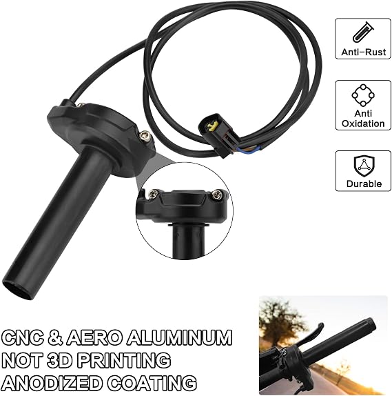 LKV Throttle Handle with Rolling Bearing for Surron Light Bee X/S & Segway X160 X260, Electric Dirt Bike Throttle Grips with Cable for Sur Ron Parts
